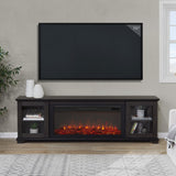 Benjamin Landscape Electric Fireplace TV Stand, 81-in, 1500W, Includes Remote Control, Weathered Wood