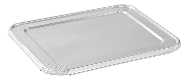Rectangle Aluminum Foil Steam Half Lid, Silver, 13-in, for Baking/Cooking/Steaming I6687