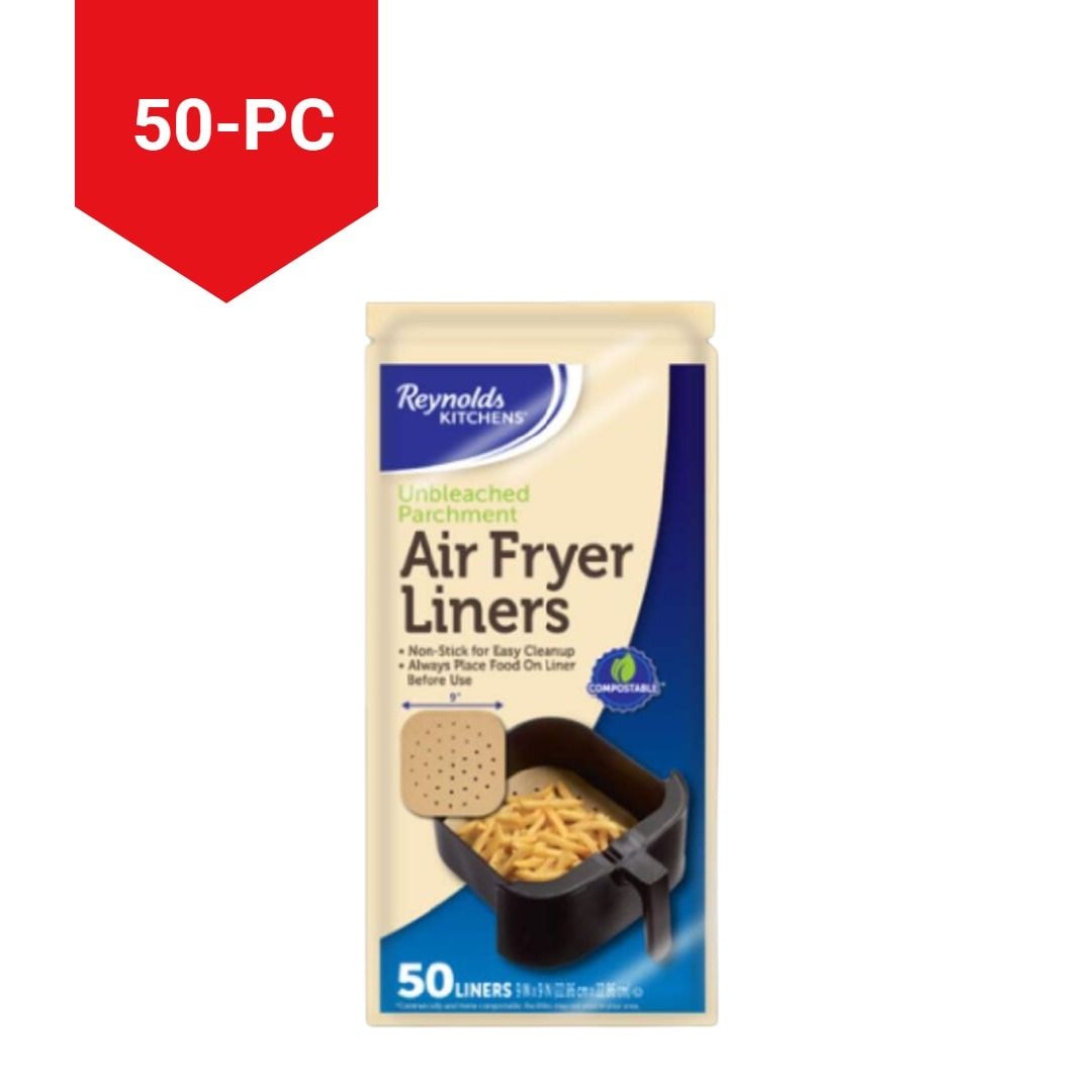 Kitchens Unbleached Non-Stick Air Fryer Liners, 50-pc