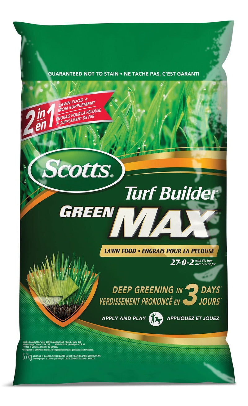 Turf Builder Green MAX Lawn Fertilizer, 27-0-2, 350-m2 S313
