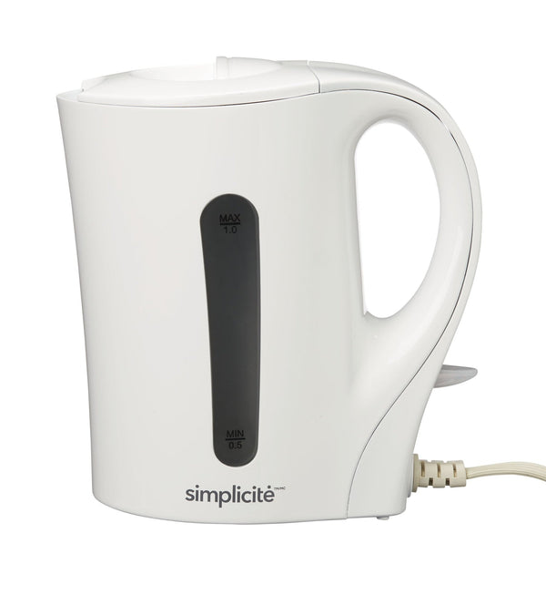 Corded Electric Kettle with Auto Shut Off, White, 1-L R4036