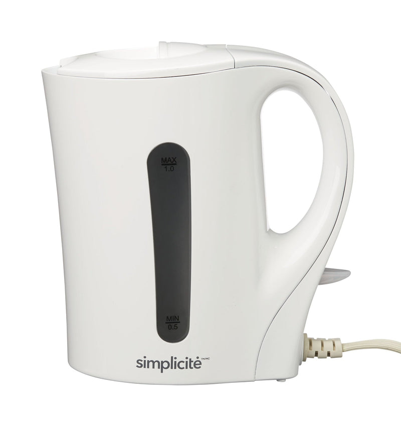Corded Electric Kettle with Auto Shut Off, White, 1-L R4036