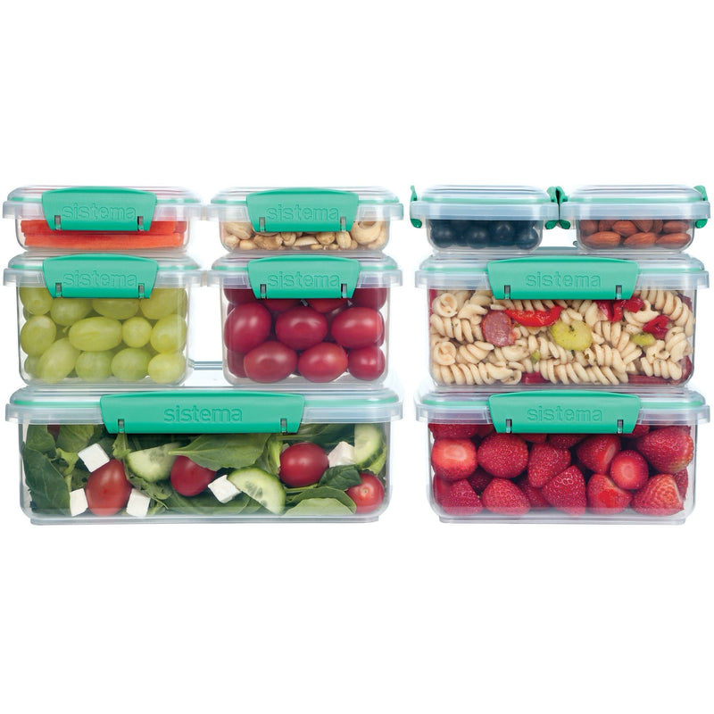To Go Rectangular Food Storage Container Set with Removable Dividers, 18-pc N1448