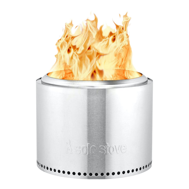 Stove Stainless Steel Smokeless Bonfire Fire Pit with Removable Ash Pan, 19.5 x 14-in J4668