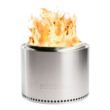 Stove Stainless Steel Smokeless Bonfire Fire Pit with Removable Ash Pan, 19.5 x 14-in
