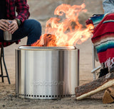 Stove Stainless Steel Smokeless Bonfire Fire Pit with Removable Ash Pan, 19.5 x 14-in