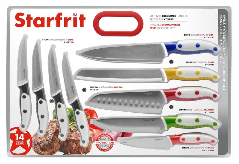 Stainless Steel Knife Set with Steak Knives, 14-pc X6887