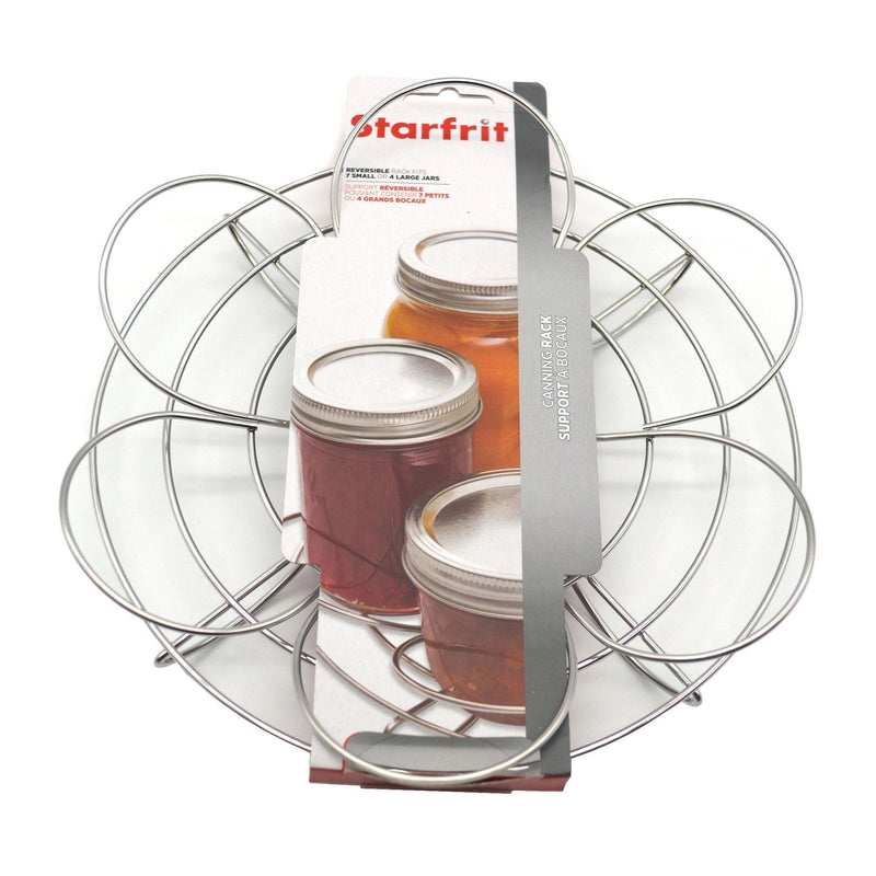 Stainless Steel Reversible Canning Rack, Holds 7 x 500 mL or 4 x 1-L Glass Mason Jars E7122