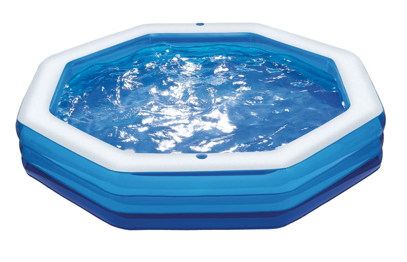 Octagon Oasis Inflatable Wading Pool, 110 x 83 x 18-in, Ages 3+ T7275
