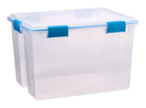 Clear Storage Box with Gasketed Lid, 76-L