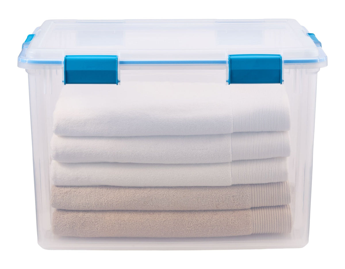 Clear Storage Box with Gasketed Lid, 76-L
