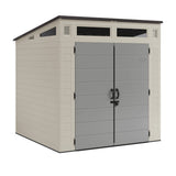 Modernist 7x7-ft Vanilla/Dove Grey Storage Shed