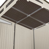 Modernist 7x7-ft Vanilla/Dove Grey Storage Shed