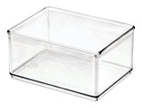Clear Stackable Medium Shallow Organizing Storage Bin, 1.2-L