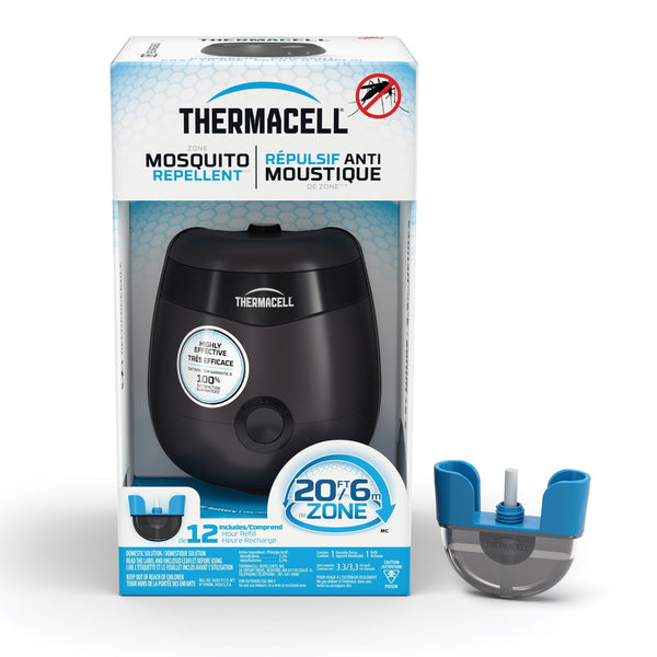 E-ZoneGuard Patio Rechargeable Mosquito Repeller with 12-Hr Refill and 5.5-Hr Battery, Charcoal N732