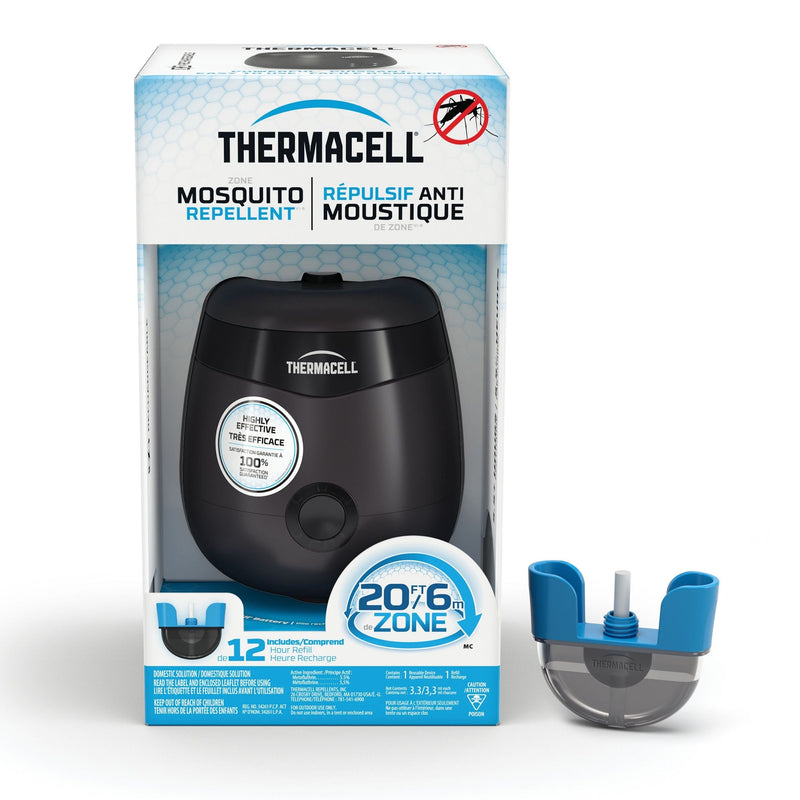 E-ZoneGuard Patio Rechargeable Mosquito Repeller with 12-Hr Refill and 5.5-Hr Battery, Charcoal N732
