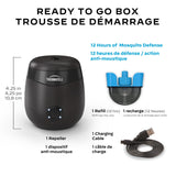 E-ZoneGuard Patio Rechargeable Mosquito Repeller with 12-Hr Refill and 5.5-Hr Battery, Charcoal