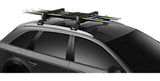 SnowPack Stainless Steel Roof Top Mount Ski/Snowboard Rack, Medium, Black, 2-pc