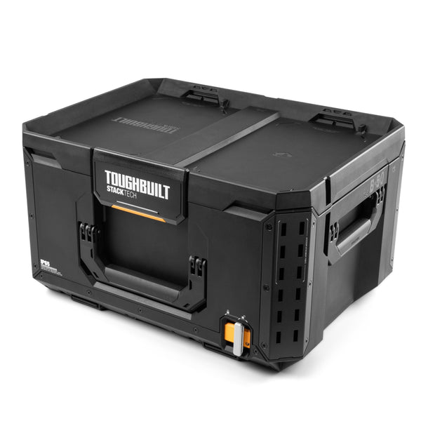Middle Portable Modular Plastic/Metal Tool Box with Inner Tray, IP65-Rated, Black Q1861