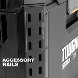 Middle Portable Modular Plastic/Metal Tool Box with Inner Tray, IP65-Rated, Black
