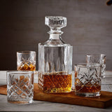 Glass Whiskey Decanter & Glasses Set, 5-pc
