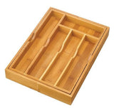 Bamboo Expandable Kitchen Utensil Drawer/Cutlery Organizer Tray