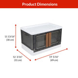 Foldable Storage Box with Door, 32-L