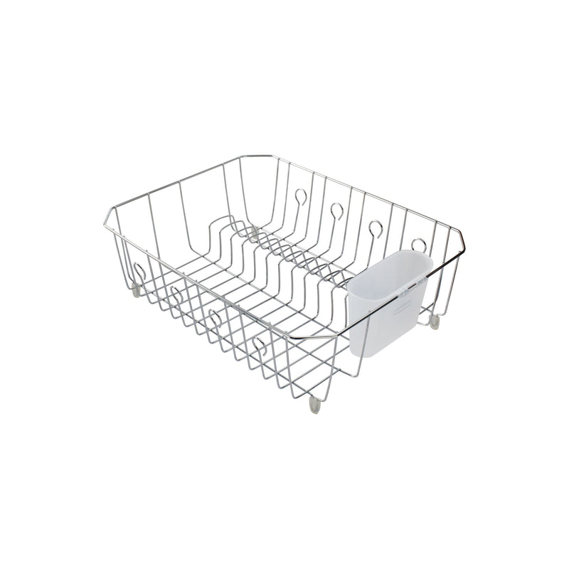 Large Metal Dish Drying/Draining Rack For Kitchen, Chrome, 18 x 14 x 5.5-in Z3191