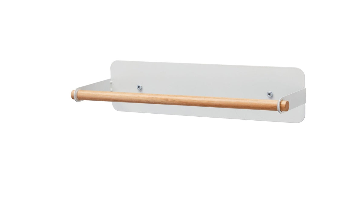 Linear Under Cabinet/Wall Mount Metal Paper Towel Holder with Mounting Hardware, White
