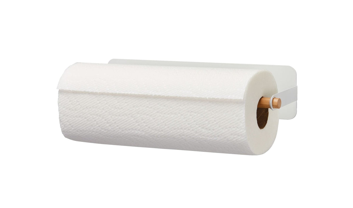 Linear Under Cabinet/Wall Mount Metal Paper Towel Holder with Mounting Hardware, White