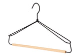 Metal Wire Hanger with Wooden Bar, 3-pk