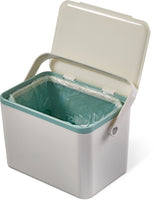 Plastic Rectangular Compost Bin, White, 4-L