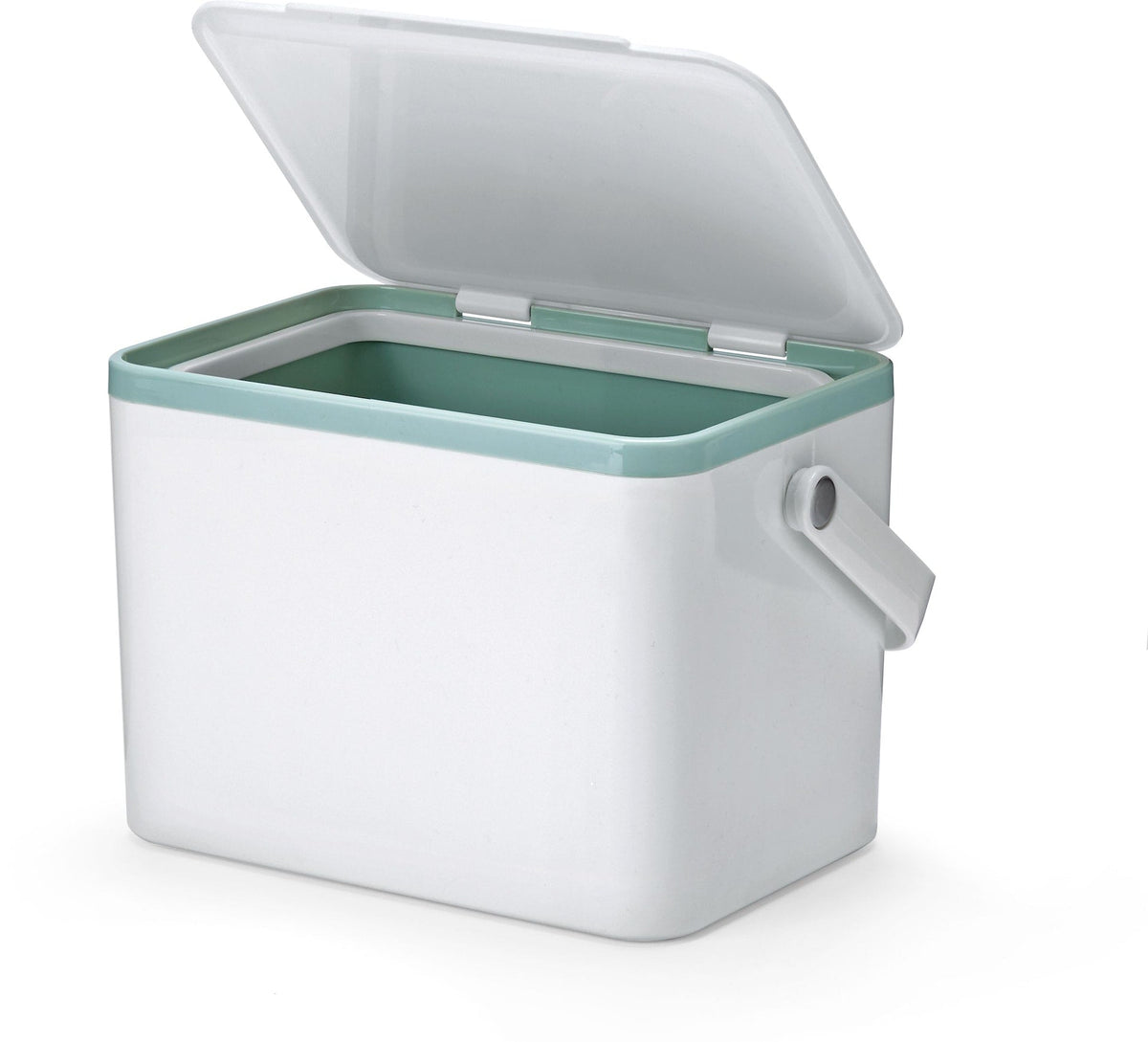 Plastic Rectangular Compost Bin, White, 4-L