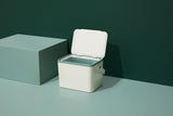 Plastic Rectangular Compost Bin, White, 4-L