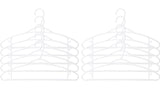 Plastic Slim Hangers, 10-pk