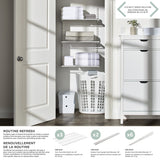 Twin Track Wire Shelf, White, 16 x 24-in