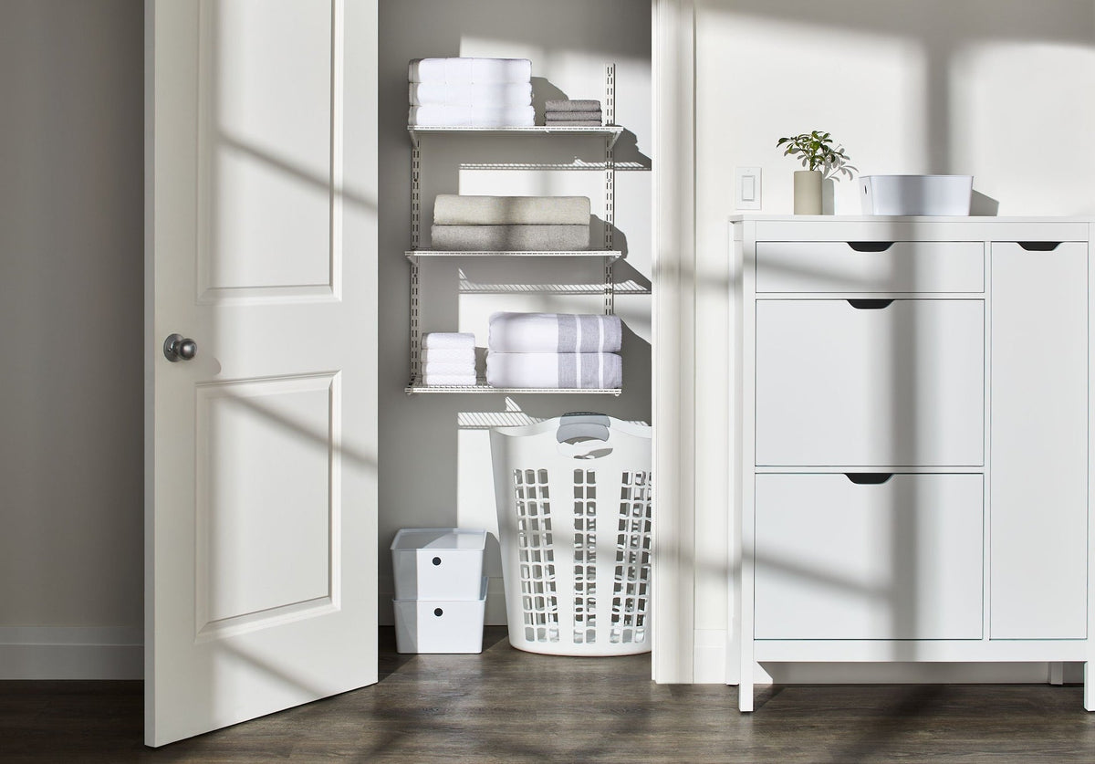 Twin Track Wire Shelf, White, 16 x 24-in