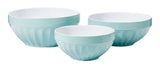 White/Blue Ceramic Mixing Bowl Set, 3-pc