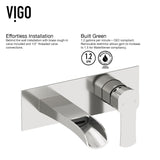 Cornelius Wall Mount Single Handle Bathroom Sink Faucet, WaterSense Certified, Brushed Nickel