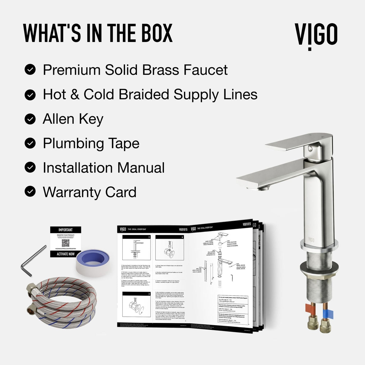 Davidson Single Handle Single Hole Bathroom Sink Faucet, WaterSense Certified, Brushed Nickel