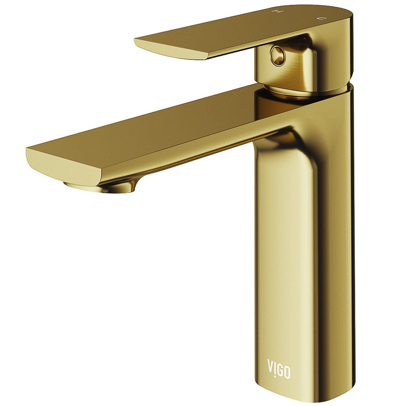 Davidson Single Handle Single Hole Bathroom Sink Faucet, WaterSense Certified, Matte Gold A3146
