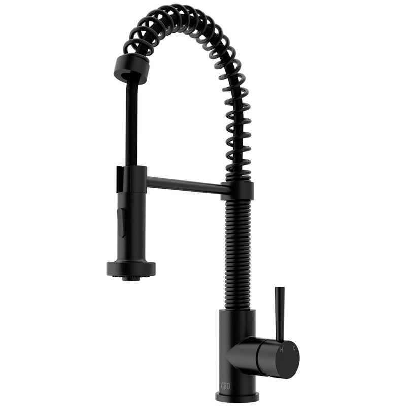 Edison Pull-Down Spray Kitchen Faucet, Matte Black L8869