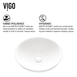 Lotus White Bathroom Sink/Basin Set with Gotham Faucet and Round Composite Vessel