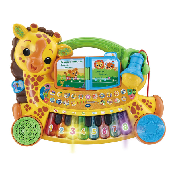 Zoo Jamz Giraffe Piano (French Version), Battery Operated, Microphone included Z6501