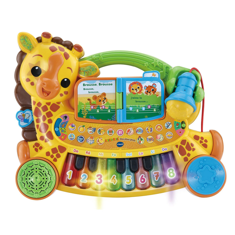 Zoo Jamz Giraffe Piano (French Version), Battery Operated, Microphone included L7530