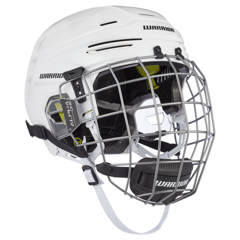 Alpha Pro Senior Hockey Helmet & Cage Combo, White X5742
