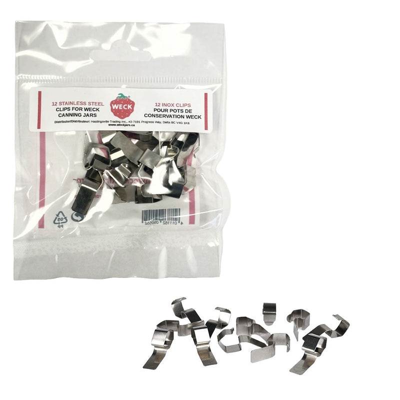 Stainless Steel Clamps for Jars, BPA-free, 12-pk N4843