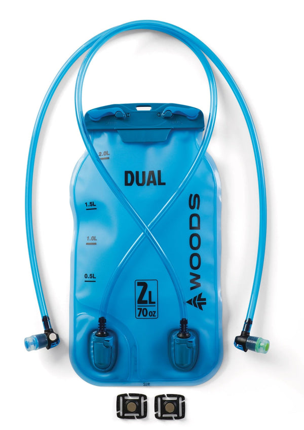 DUAL-COMPARTMENT Water Hydration Reservoir/Bladder, Hiking and Outdoor Sports, 2 x 1-L Compartments Y4567