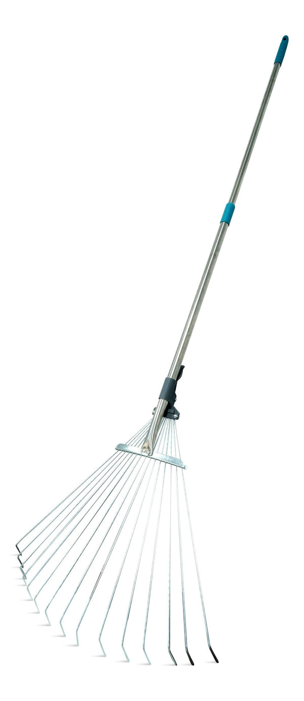 7 to 21-in Wide Metal Adjustable-Tine Telescopic Leaf Rake, 32 to 63-in Aluminum Shaft E3202