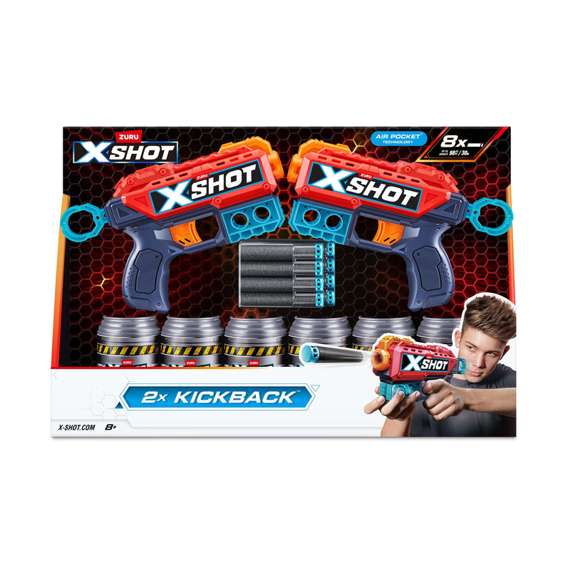 Excel Double Kickback Dart Blaster, Includes 6 Cans & 8 Darts, 2-pk, Ages 8+ R585